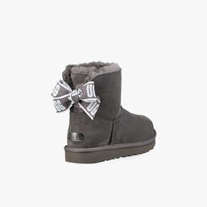 Ugg Customizable Bailey Bow Mini Klassiska Stövlar Dam Grå (976213HMZ)